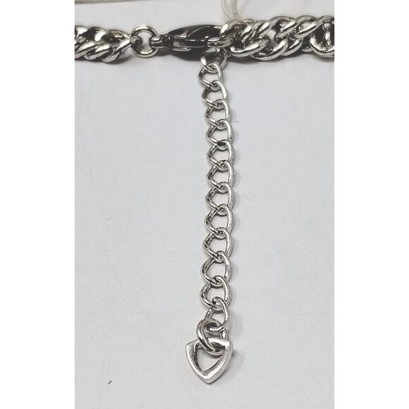 Liz Claiborne Necklace 18" Silver Tone Faux Ruby Stones Christmas Gift Jewelry - Picture 7 of 12